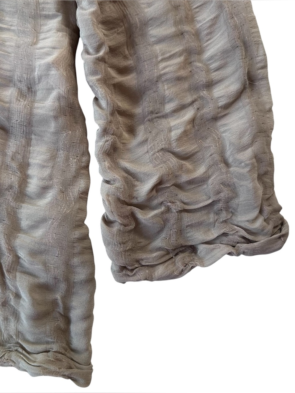 Vintage Chanel 1999A Silk Metallic Gauze Sailor Collar Blouse Taupe CC Button 44 - Picture 11 of 17